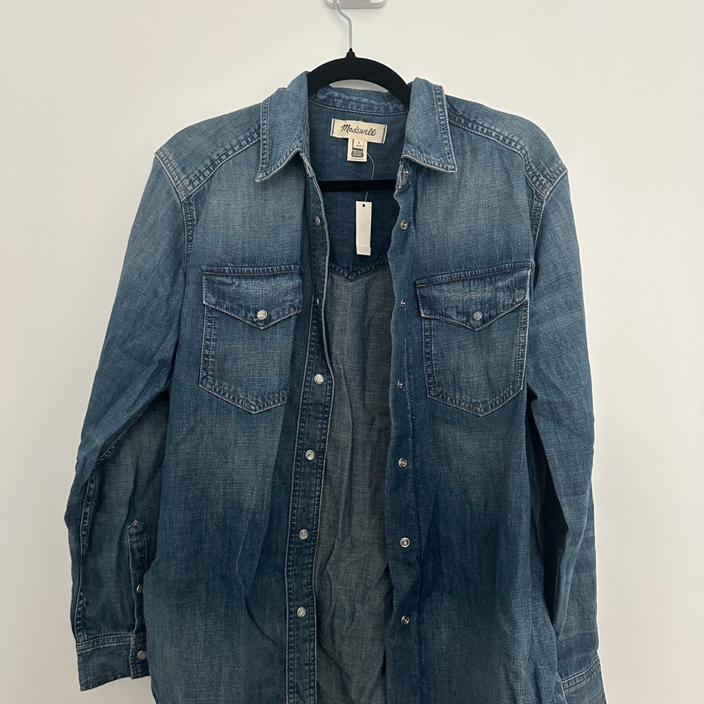 Madewell Blue Denim Shirt Jacket